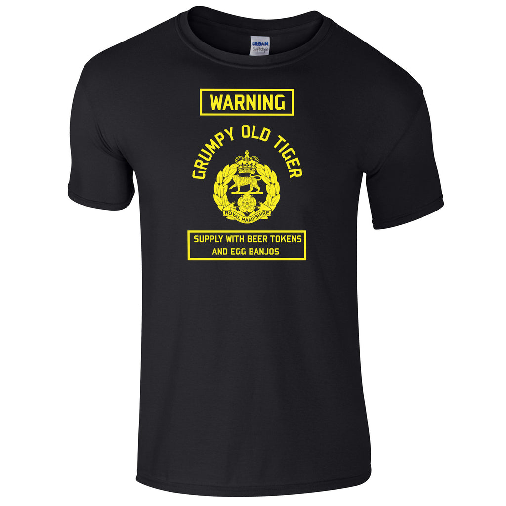 The Royal Hampshire Regiment Grumpy Old Tiger British Army T-Shirt