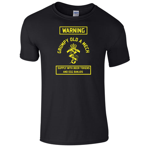 REME  T-Shirt Grumpy Old A Mech British Army