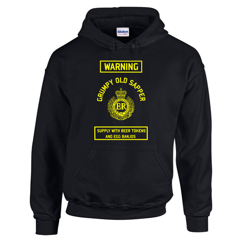 Royal Engineers Hoodie Grumpy Old Sapper British Army Hoodie