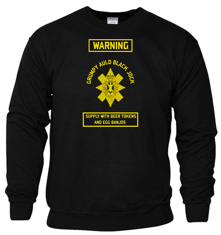 The Black Watch  Sweatshirt Grumpy Auld Black Jock British Army Sweatshirt