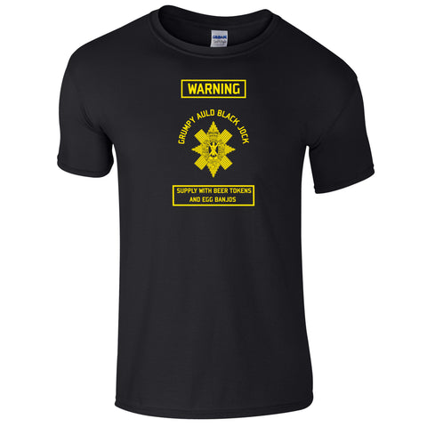 The Black Watch  T-Shirt Grumpy Auld Black Jock British Army T-Shirt