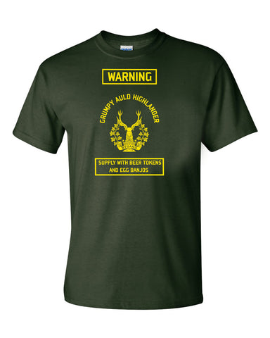 The Gordon Highlanders T-Shirt Grumpy Auld Highlander British Army T-Shirt