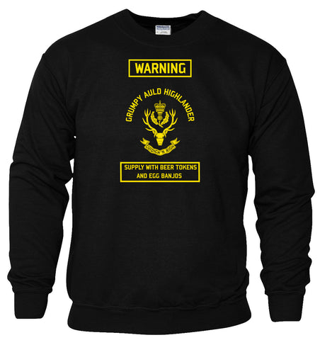 The Highlanders Sweatshirt Grumpy Auld Highlander British Army Sweatshirt
