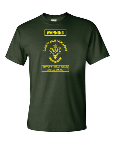 The Highlanders T-Shirt Grumpy Auld Highlander British Army T-Shirt