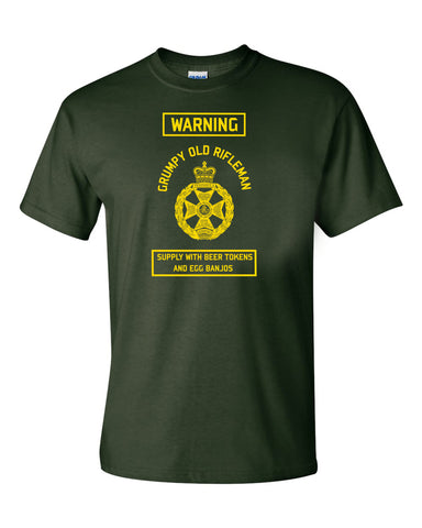 The Royal Green Jackets Grumpy Old Rifleman British Army T-Shirts