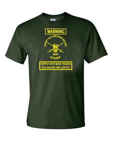 British Army T-Shirt Grumpy NI Veteran