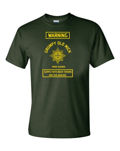Irish Guards T-Shirt Grumpy Old Mick British Army T-Shirt