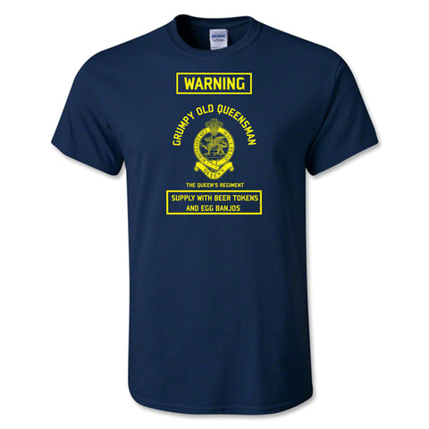 The Queen's Regiment T-Shirt Grumpy Old Queensman British Army T-Shirt